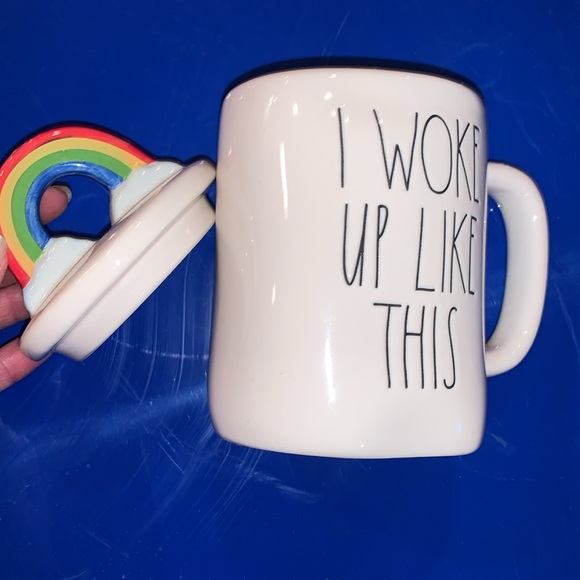Rae Dunn I WOKE UP LIKE THIS mug & top - Picture 3 of 3